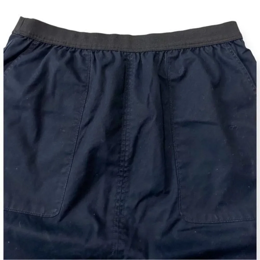 Gap Navy Blue Cotton Pull on Tailored pencil skirt, Size L